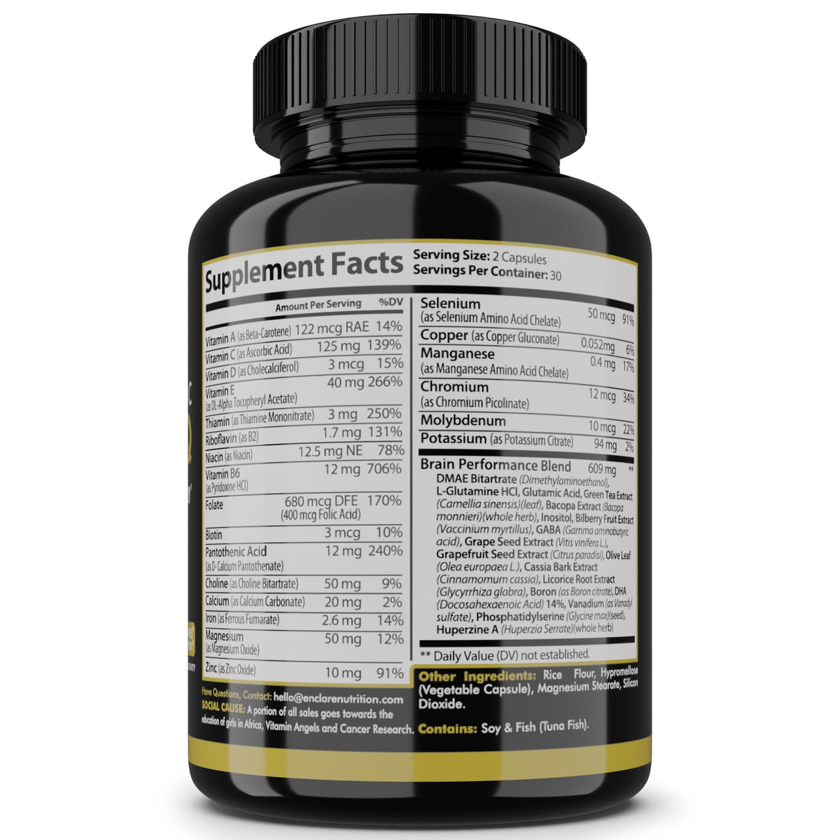 Enclare Nutrition Intellect Brain Booster Nootropic - 60 Capsules - image 3