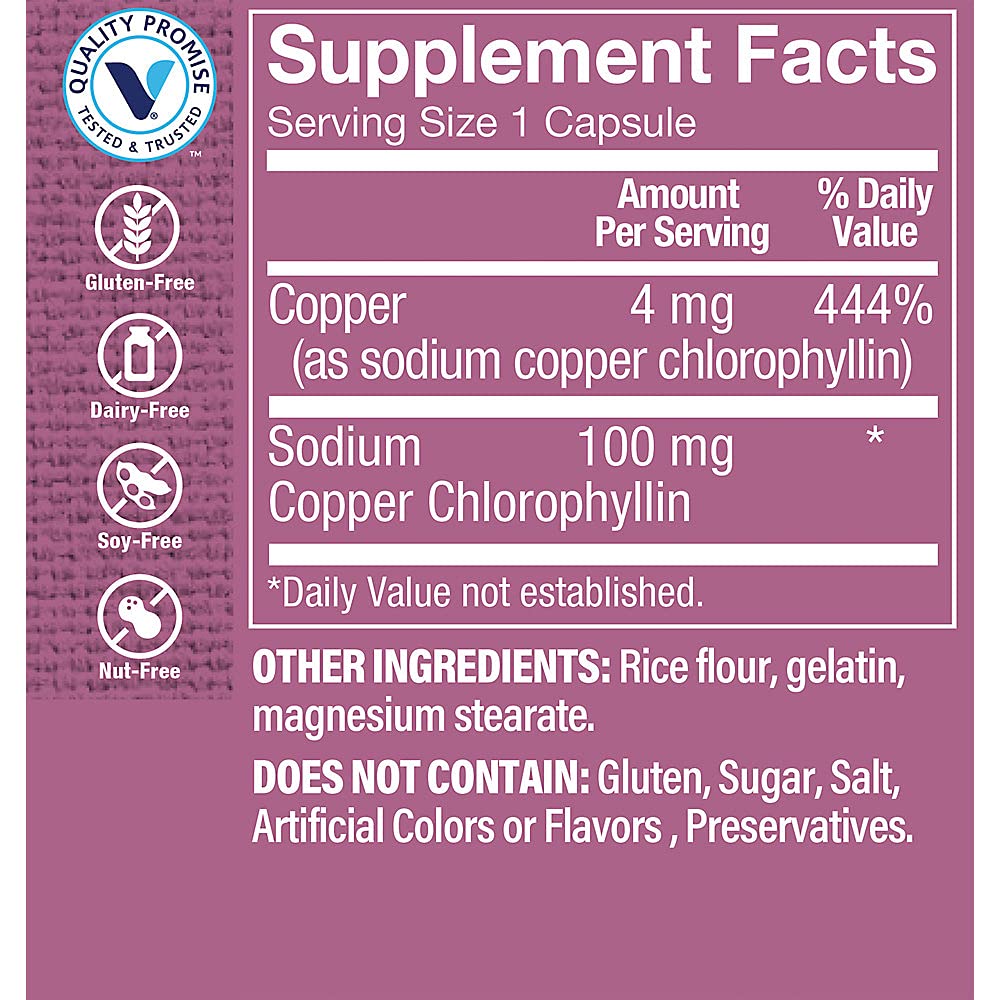 The Vitamin Shoppe Chlorophyll 100mg Supplement - 100 Capsules - image 2