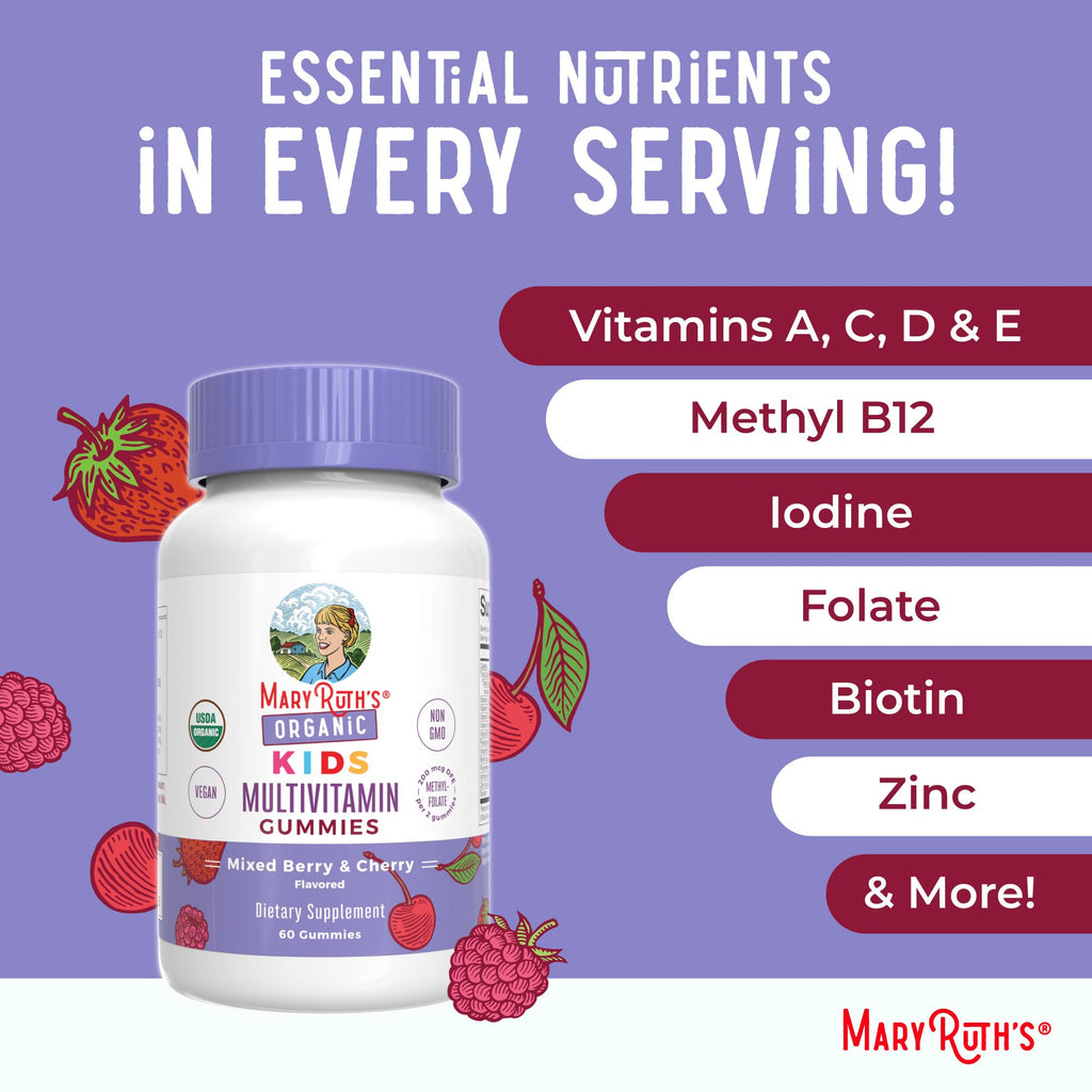 MARYRUTH'S USDA Organic Kids Multivitamin Gummies Ages 4+ - 60 Count - image 8