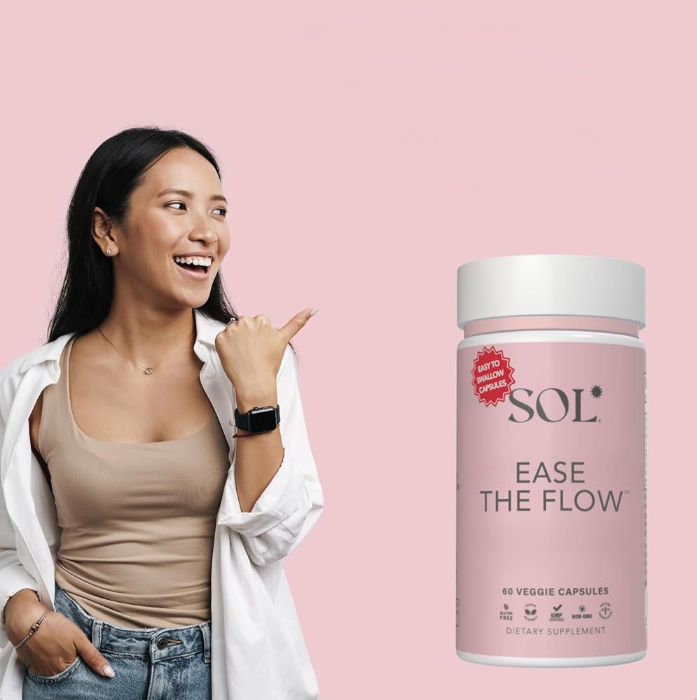 Sol Nutrition Ease the Flow PMS Support with B6 & B8 - 60 Capsules - image 5