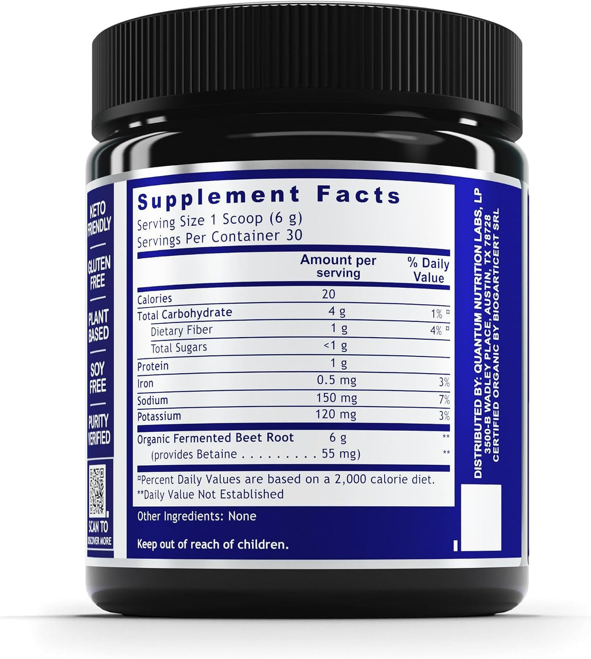 Quantum Nutrition Fermented Beets Organic Beet Root Powder - 6.3 oz - image 2