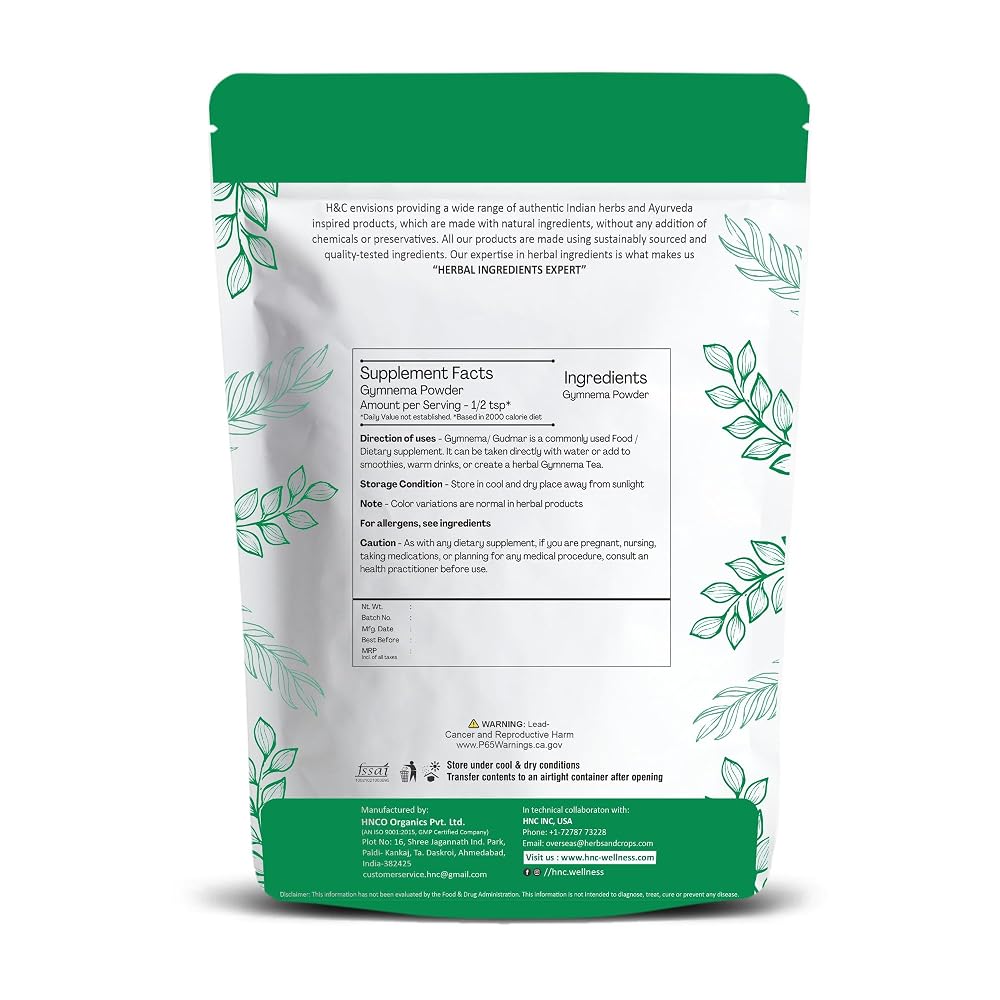 H&C Gymnema Sylvestre Powder - 227g - image 2