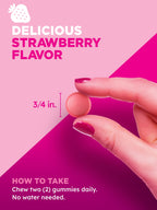 PINK Hair Skin Nails Gummies with Biotin 2,500 mcg - 60 Count - image 3