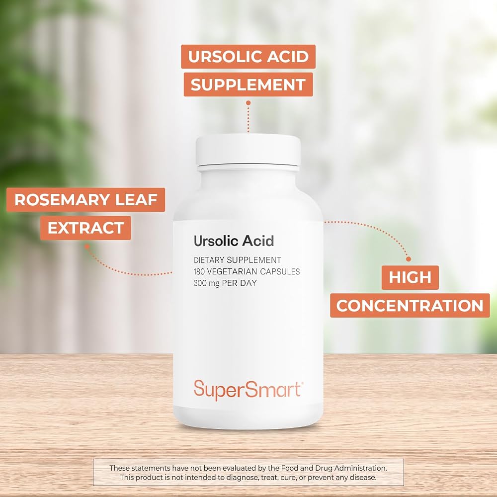Supersmart Ursolic Acid 300mg Rosemary Leaf Extract - 180 Vegetarian Capsules - image 2