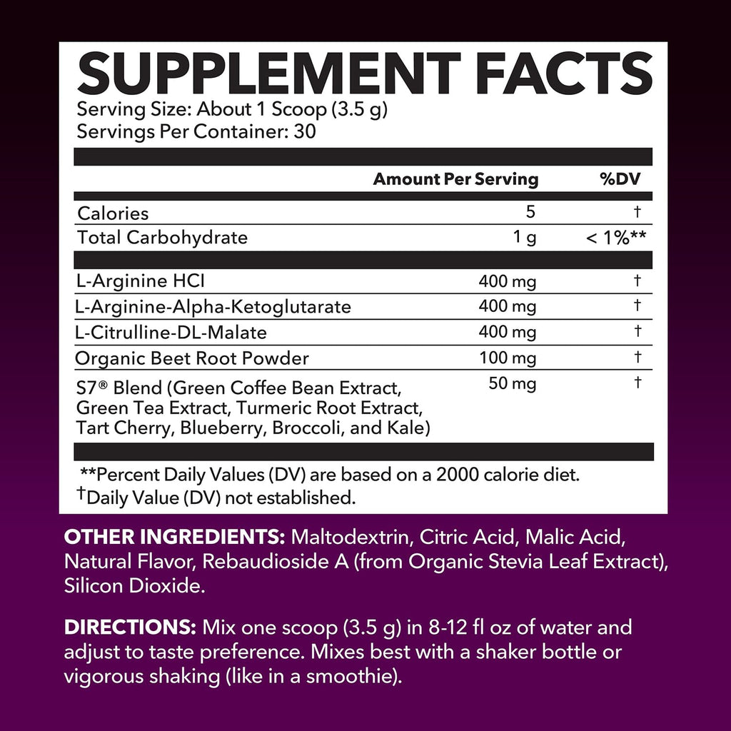 HAVASU NUTRITION L-Arginine Nitric Oxide Powder with Beet Root