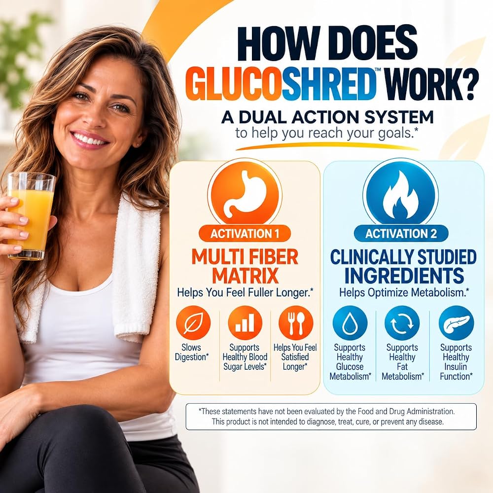 GlucoShred Advanced GLP-1 Drink Mix Powder - 60 Servings - image 2