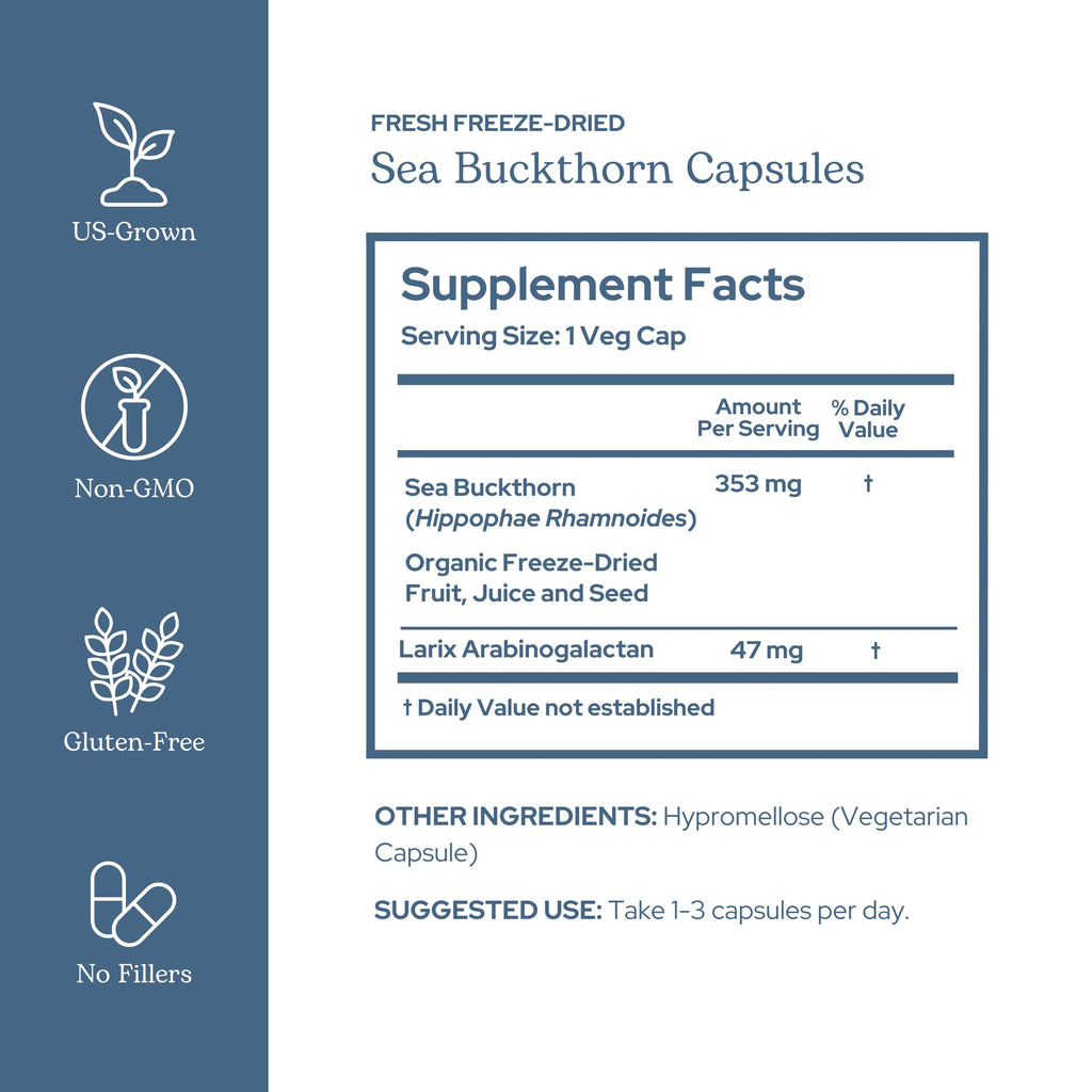 Eclectic Herb Sea Buckthorn Capsules 400 mg - 90 Capsules - image 2