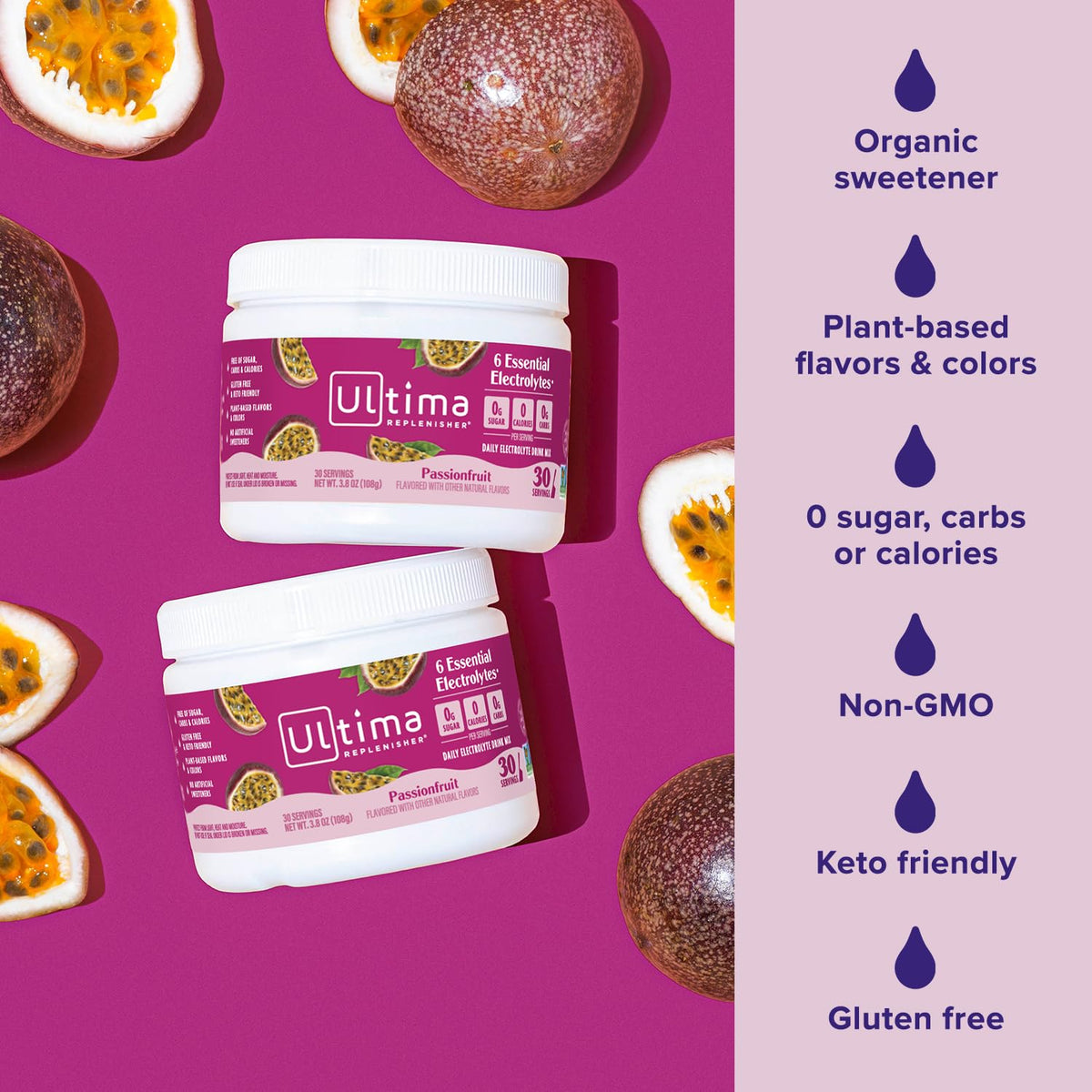 Ultima Replenisher Hydration Electrolyte Powder- Keto & Sugar Free