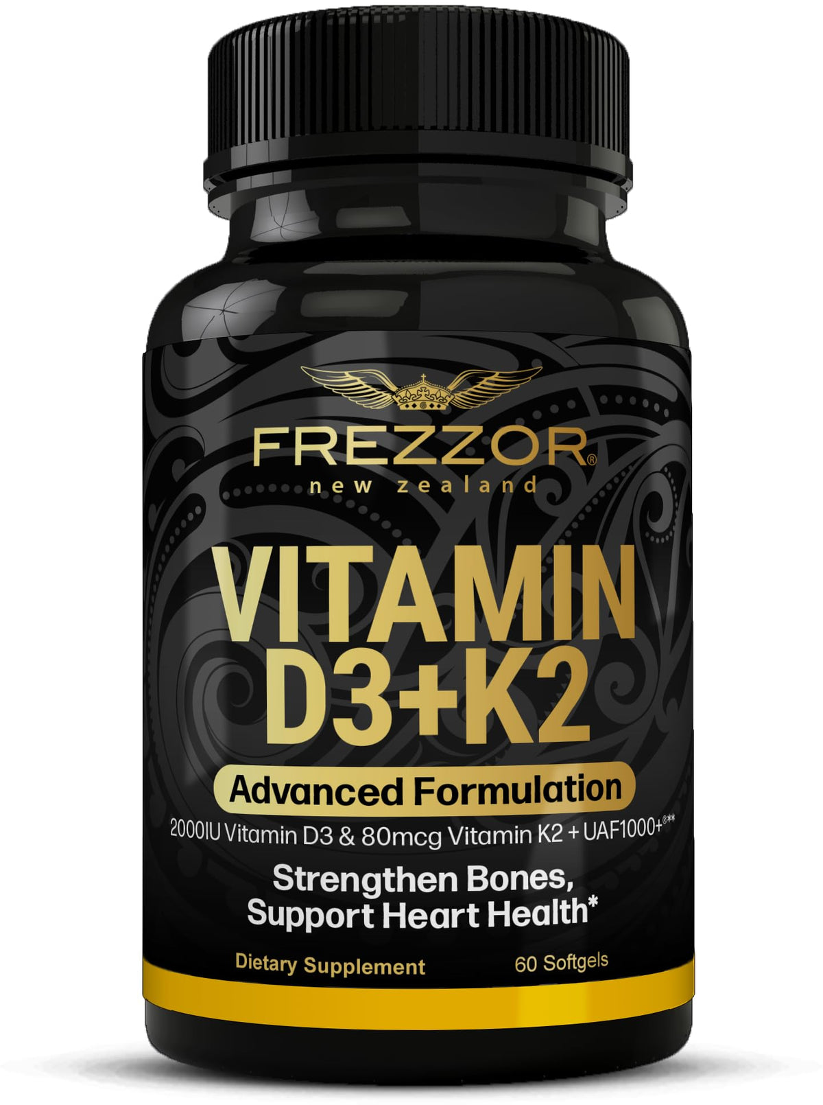 FREZZOR Vitamin D3 and K2 Softgels 2000 IU - 60 Softgels