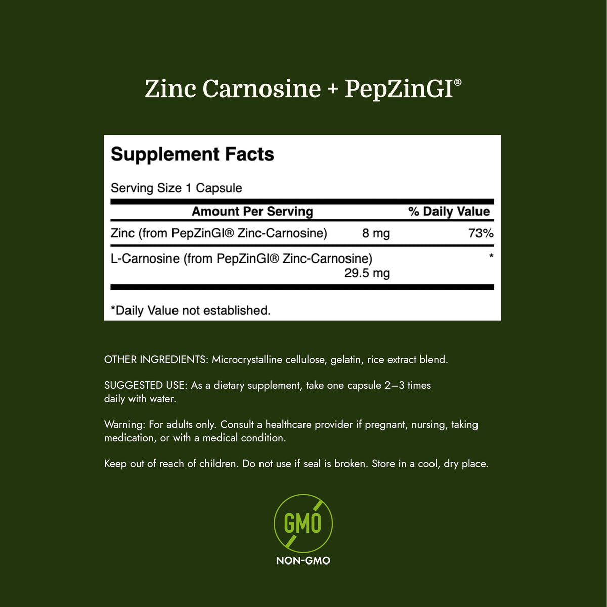 Swanson Ultra Zinc Carnosine PepZinGI Gastric Health - 60 Capsules - image 4