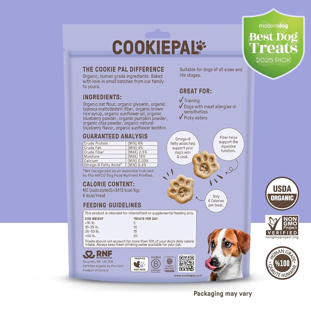 CookiePal Organic Soft Baked Treats for Dogs (Pumpkin & Blueberry) - image 2
