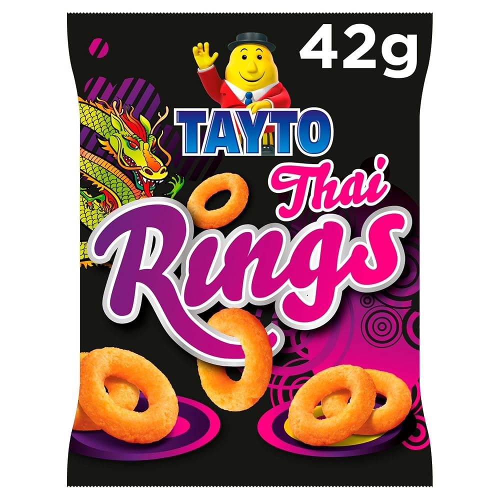 Tayto Thai Rings Maize Snacks Oriental Spice - 8 Pack - image 2