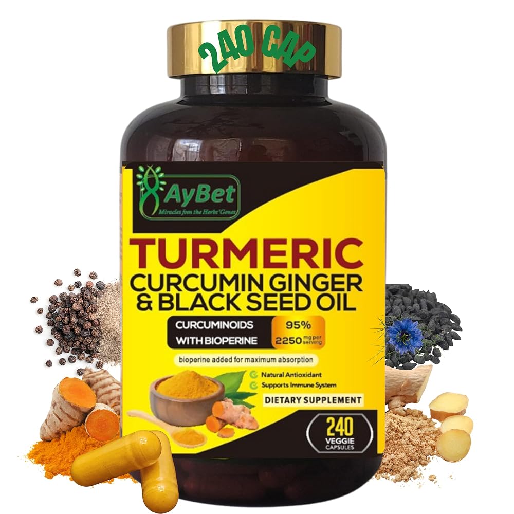 AyBet World 1st.Turmeric Curcumin Ginger&Black Seed Oil