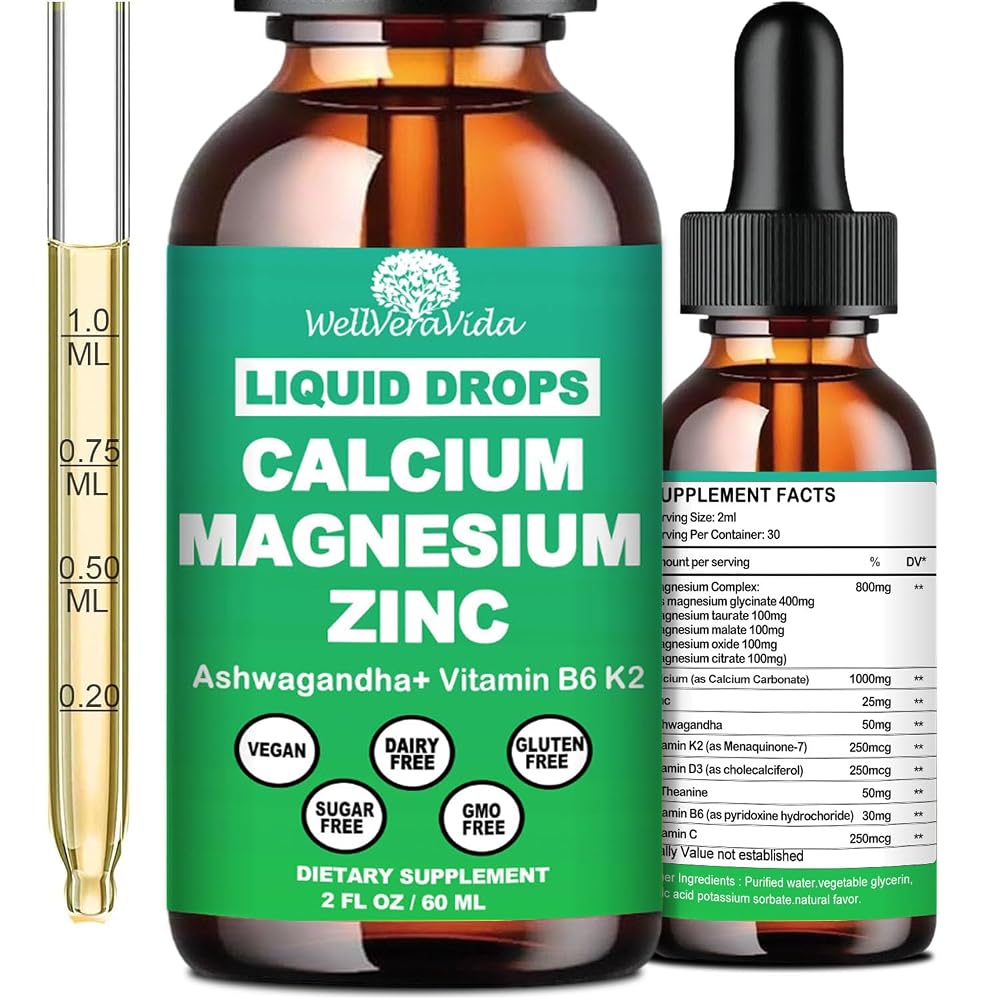 WellVeraVida Calcium Magnesium Zinc D3 Supplement