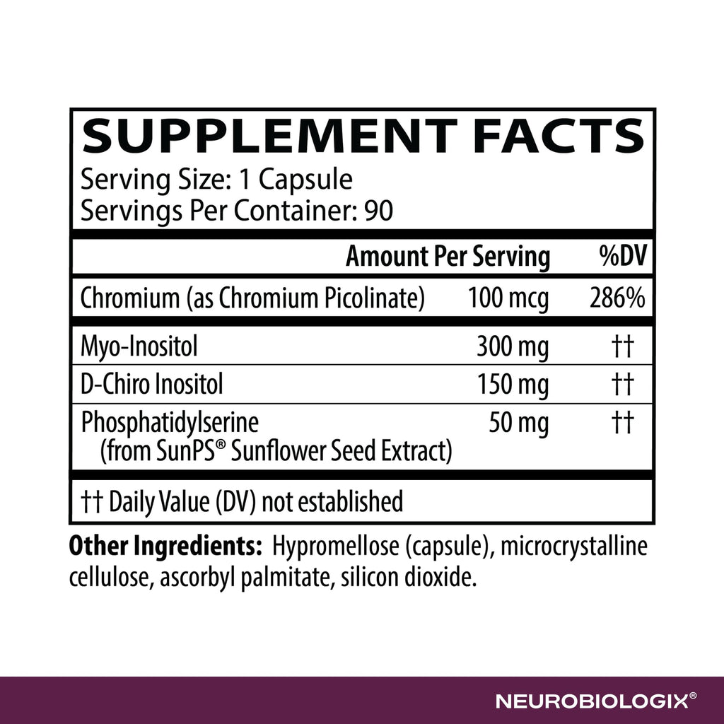 Neurobiologix Metabolic Stimulator Inositol & Chromium - 90 Capsules - image 5