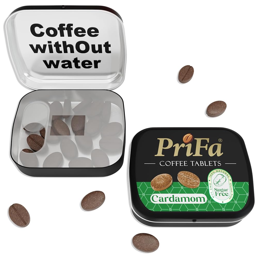 Prifa Cardamom Coffee Tablets Sugar-Free Energy - 25 Tablets