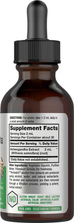 Horbäach Ashwagandha Liquid Drops Tincture Root Extract - 2 Fl Oz - image 2