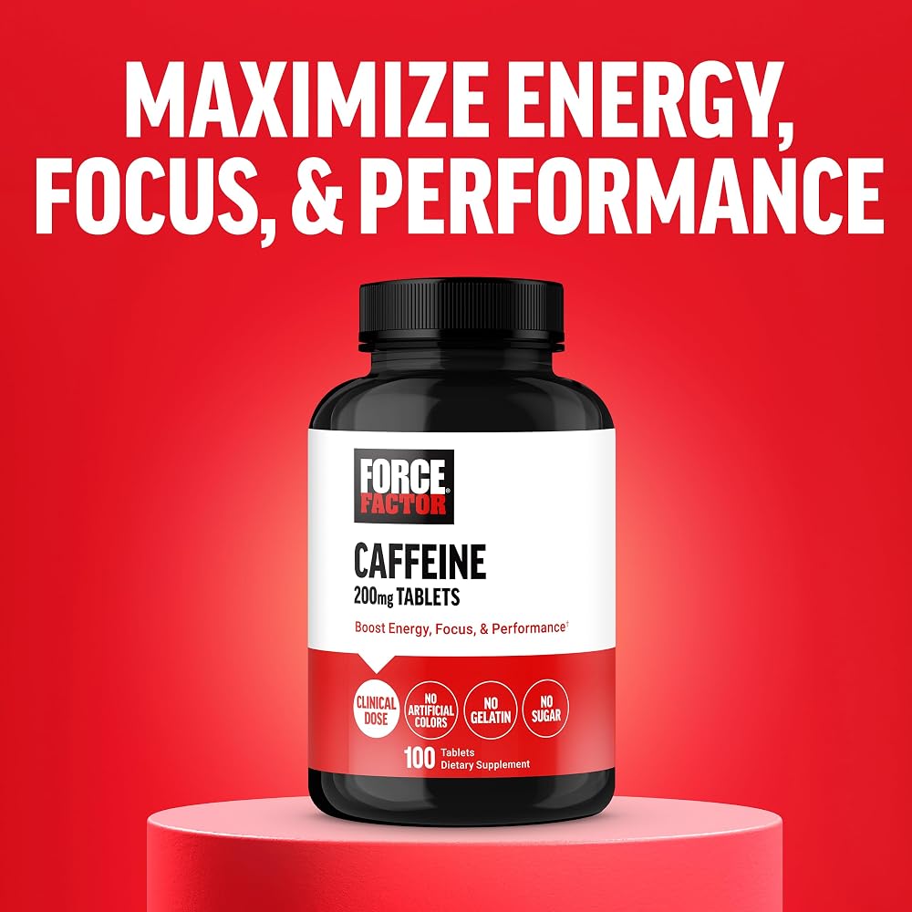 Force Factor Caffeine Pills 200mg