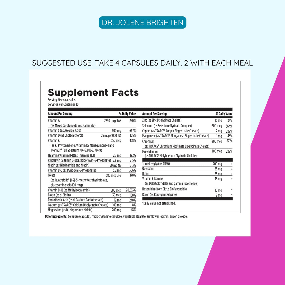 Dr. Brighten Women's Twice Daily Multivitamin - 120 Capsules - image 6