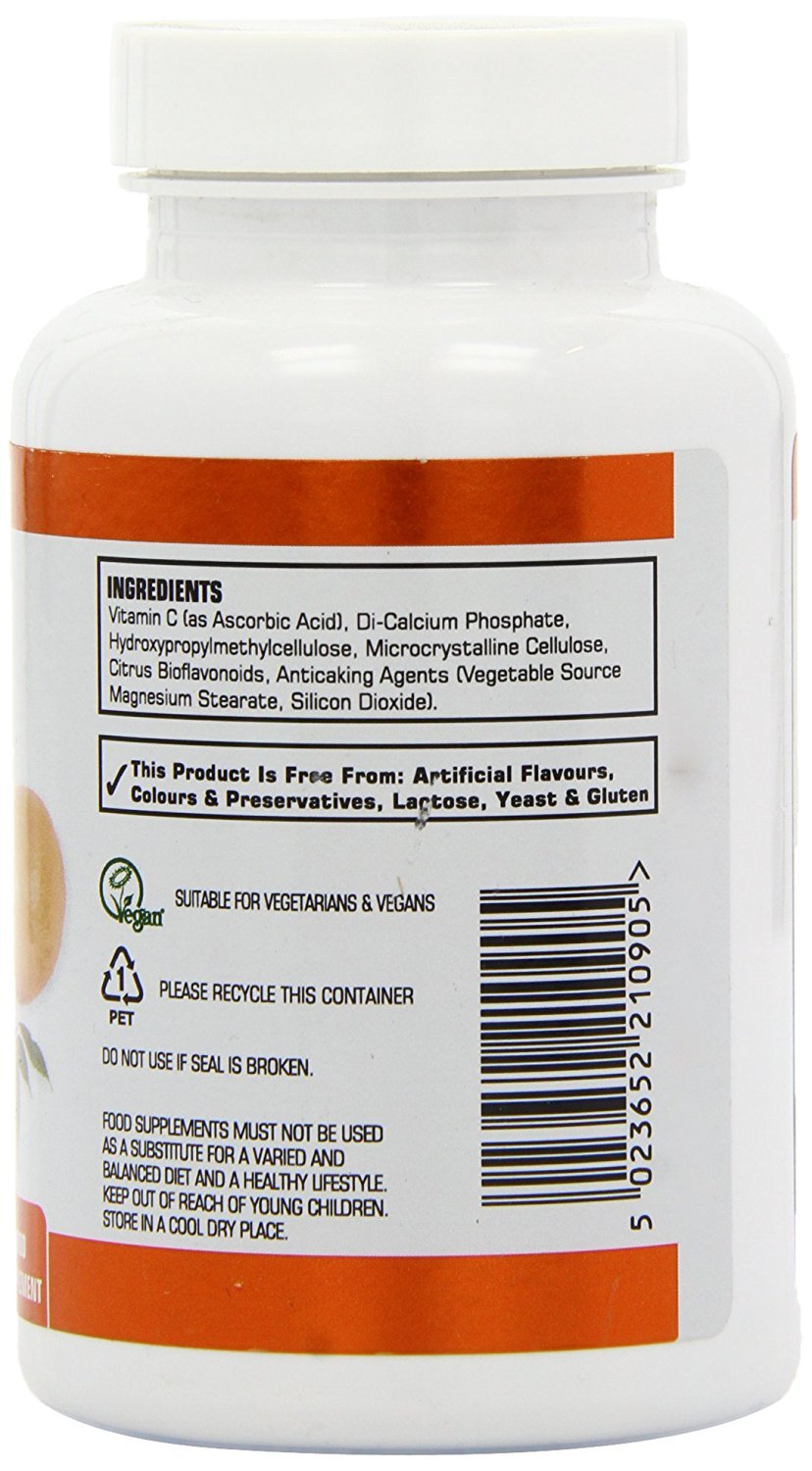Natures Aid Vitamin C 1000mg Time Release with Citrus Bioflavonoids - image 2