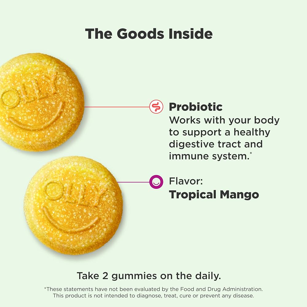 OLLY Probiotic Gummy Immune & Digestive Support Mango - 80 Count - image 2