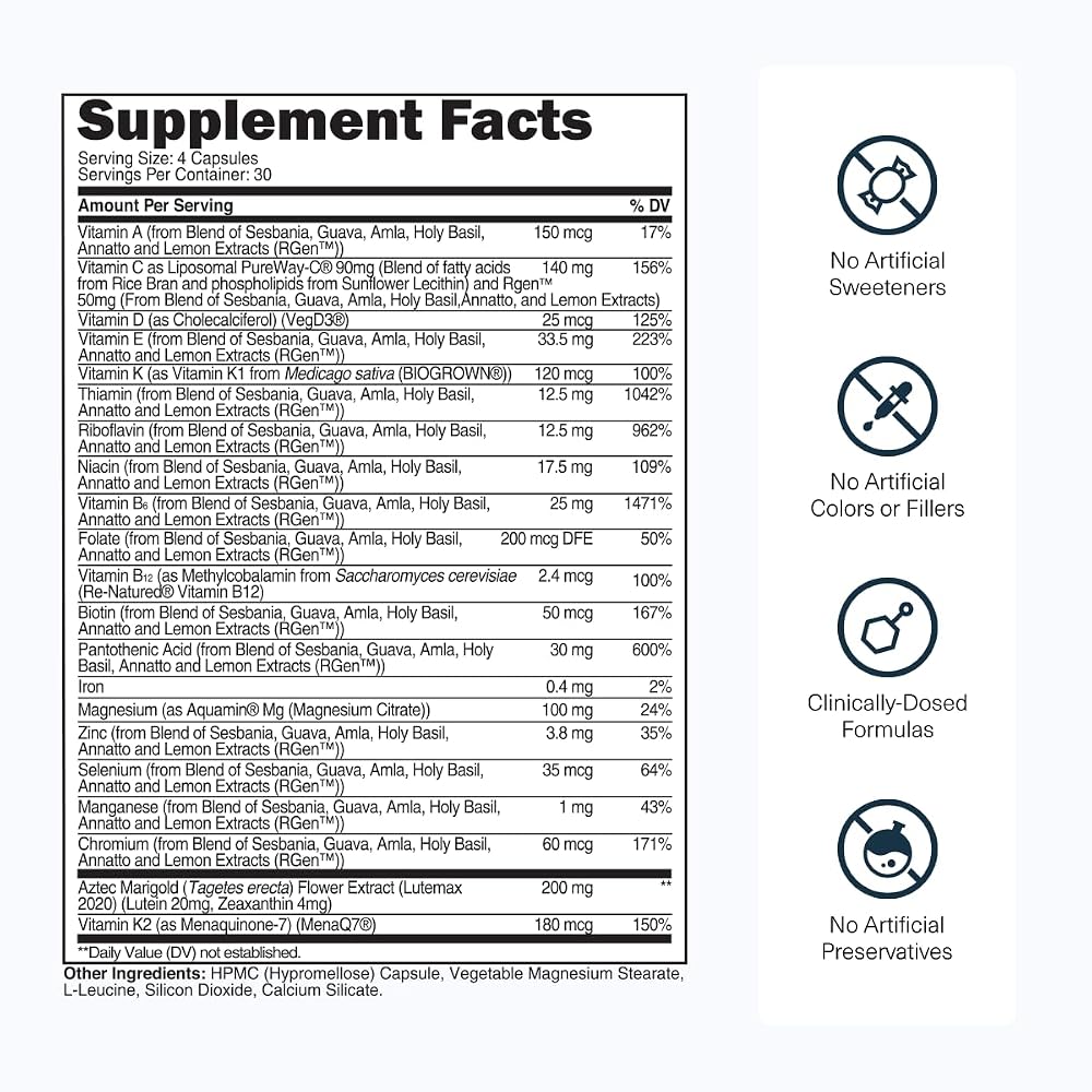 Transparent Labs Daily Multivitamin for Women and Men - 120 Capsules - image 3