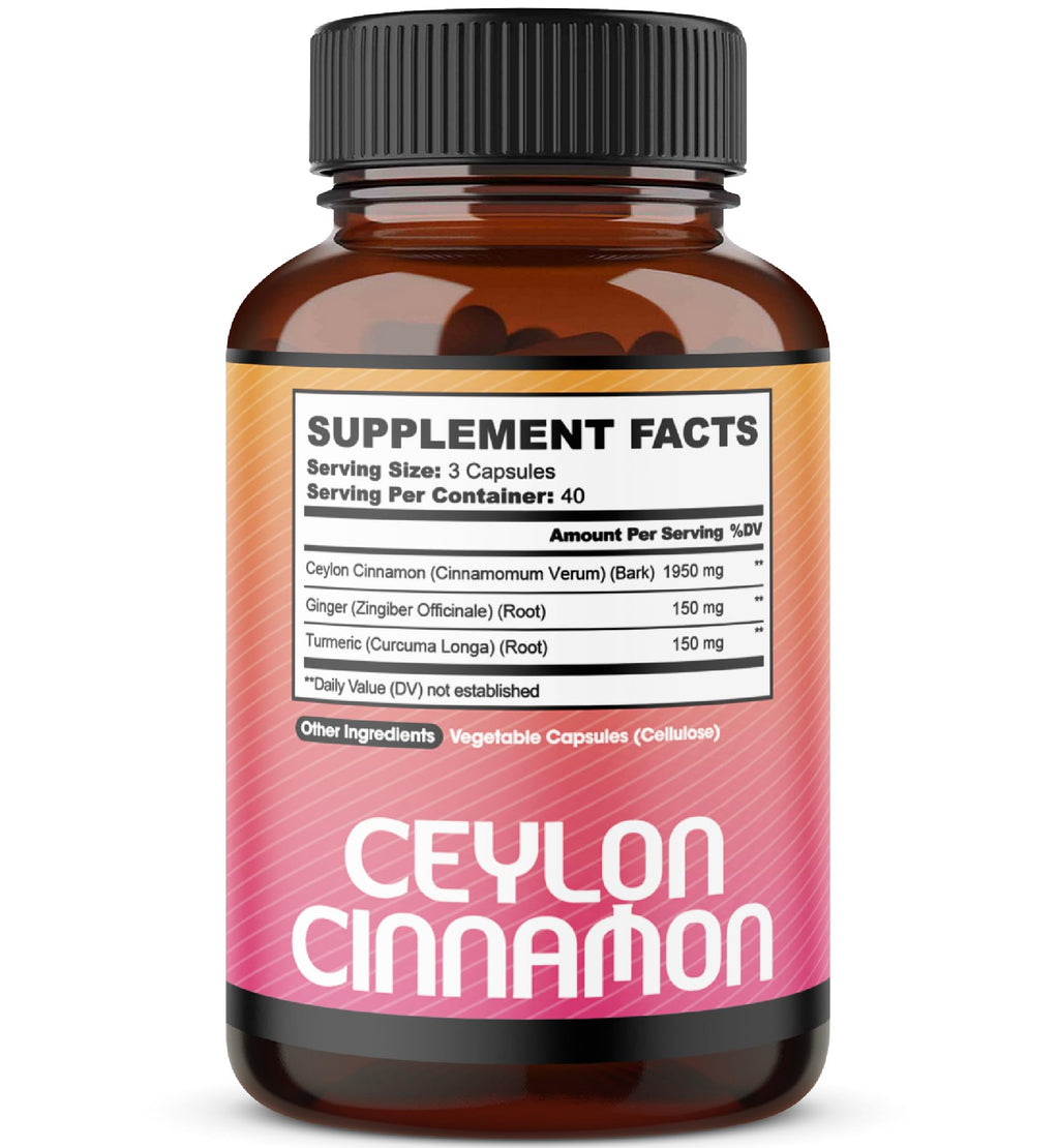 agobi Ceylon Cinnamon Capsules with Ginger & Turmeric - 120 Capsules - image 7