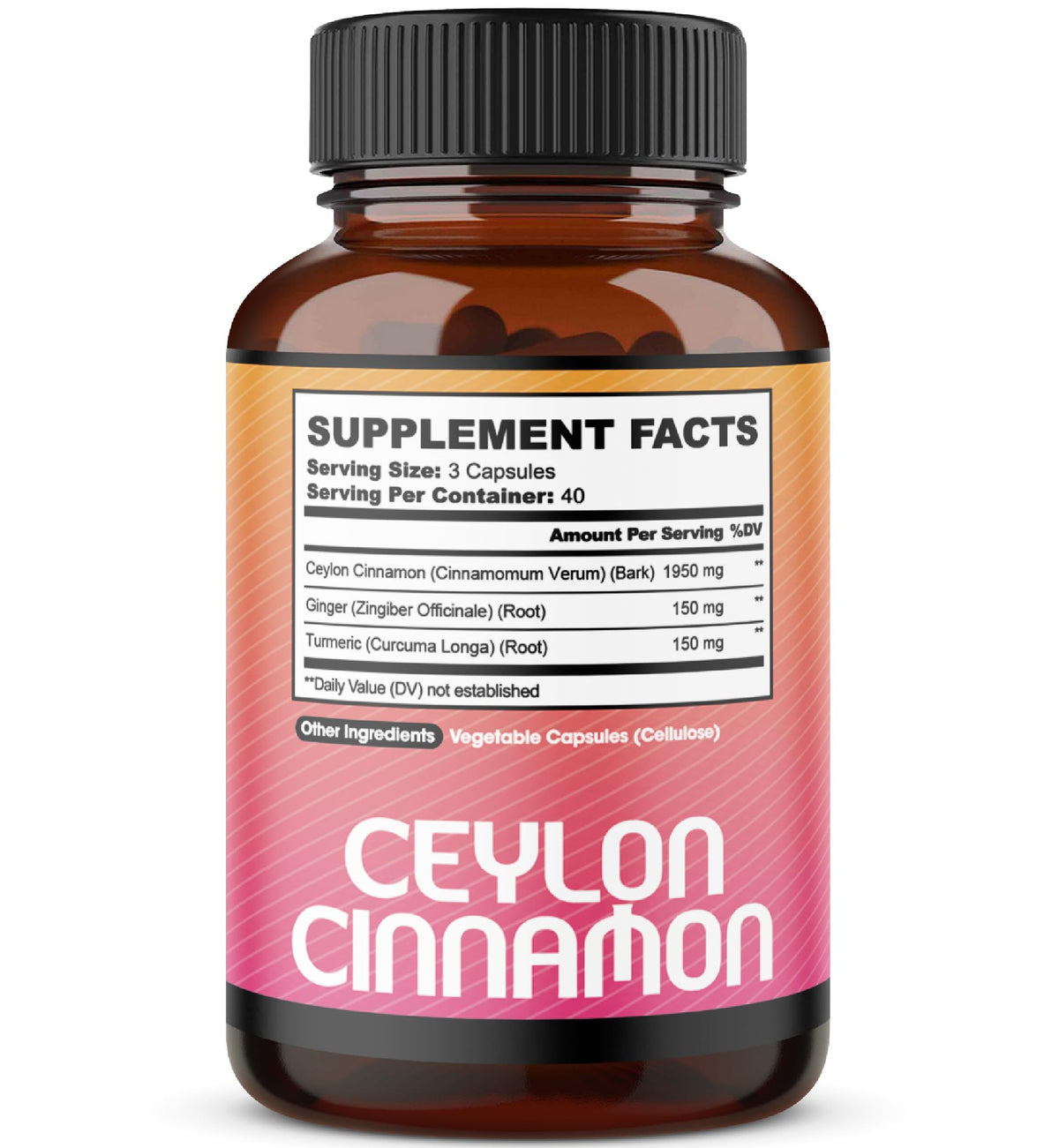 agobi Ceylon Cinnamon Capsules with Ginger & Turmeric - 120 Capsules - image 7