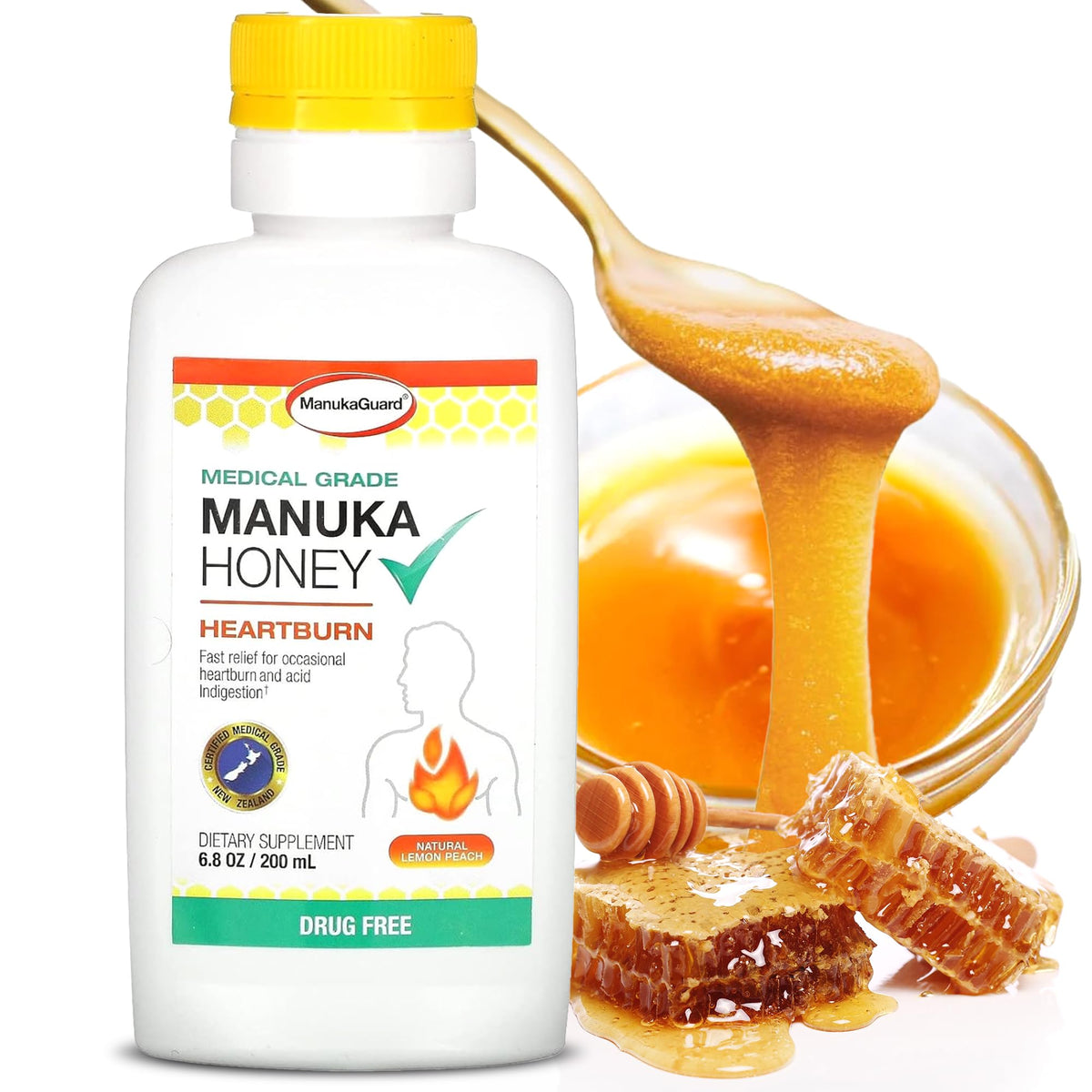 ManukaGuard Heartburn Nutralizer Medical Grade Manuka Honey - 6.8 oz