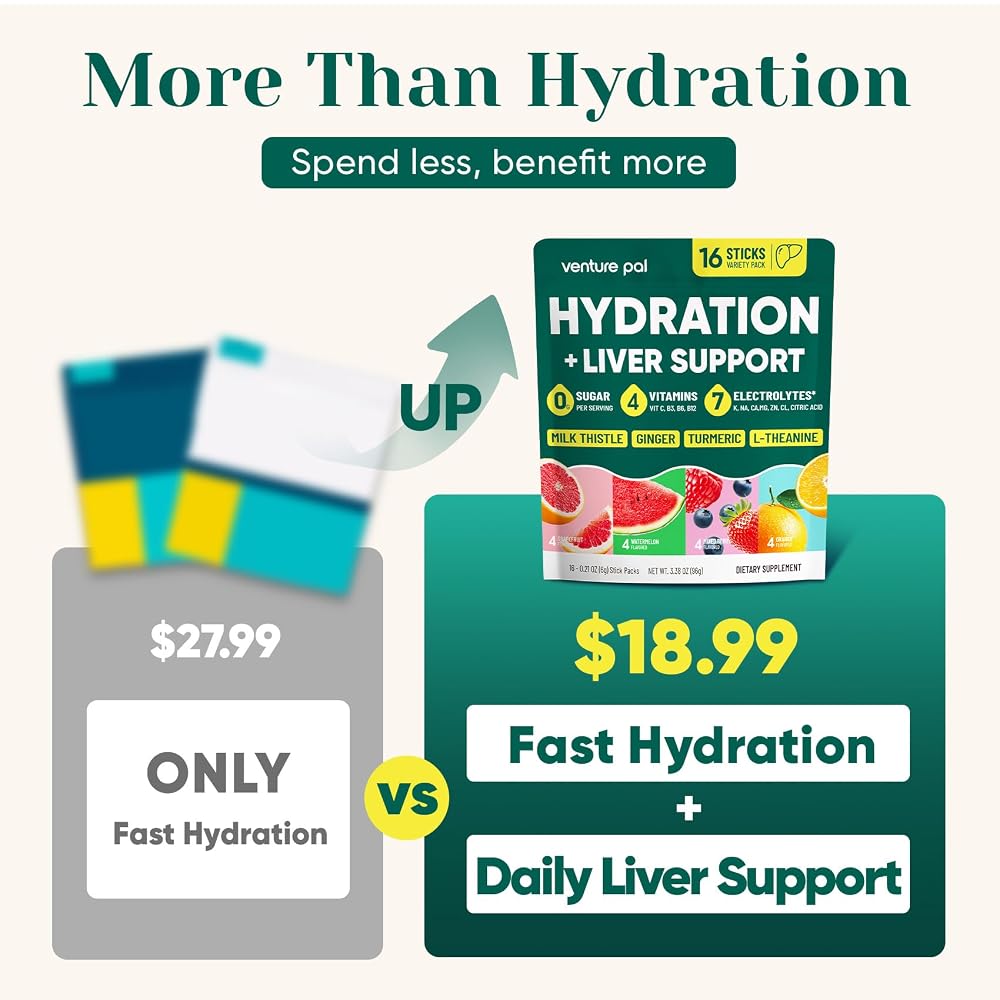 Venture Pal Hydration Packets + Liver Support- Liquid Daily IV