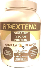 FIT EXTEND Vegan Protein Powder Organic Vanilla - 30 Servings