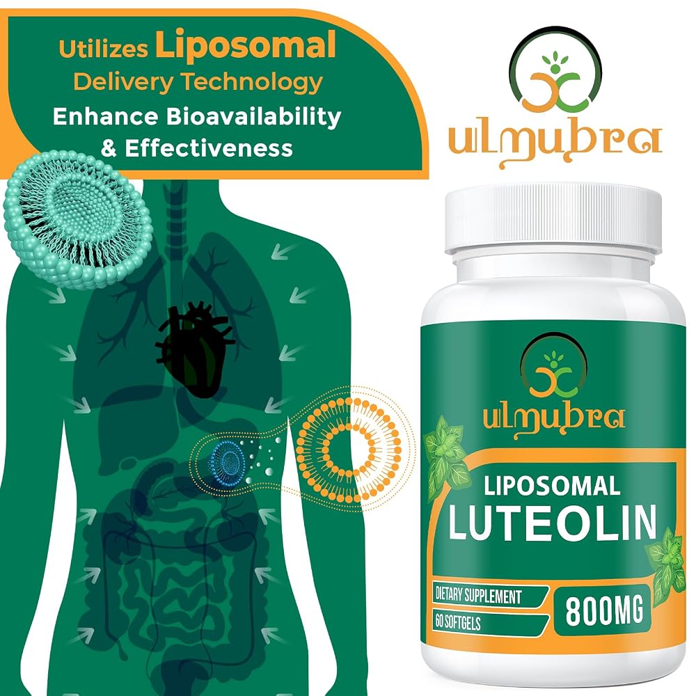 Ulmubra 800 MG Liposomal Luteolin Supplement - Maximum Absorption