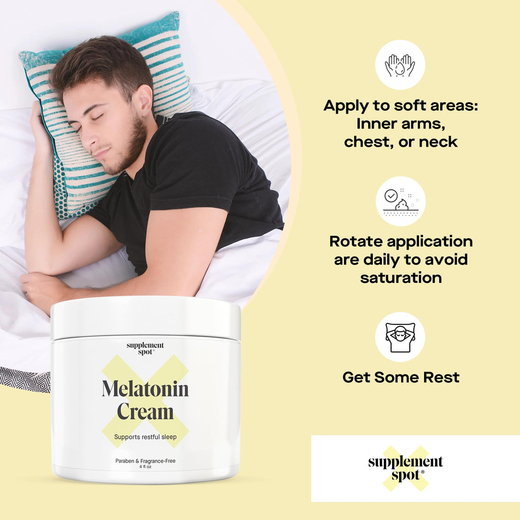 Supplement Spot Melatonin Sleep Cream 3mg - 4 oz - image 6