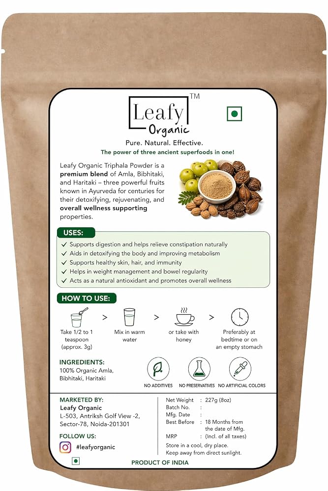 Leafy Organic Triphala Powder - 16 oz - image 2