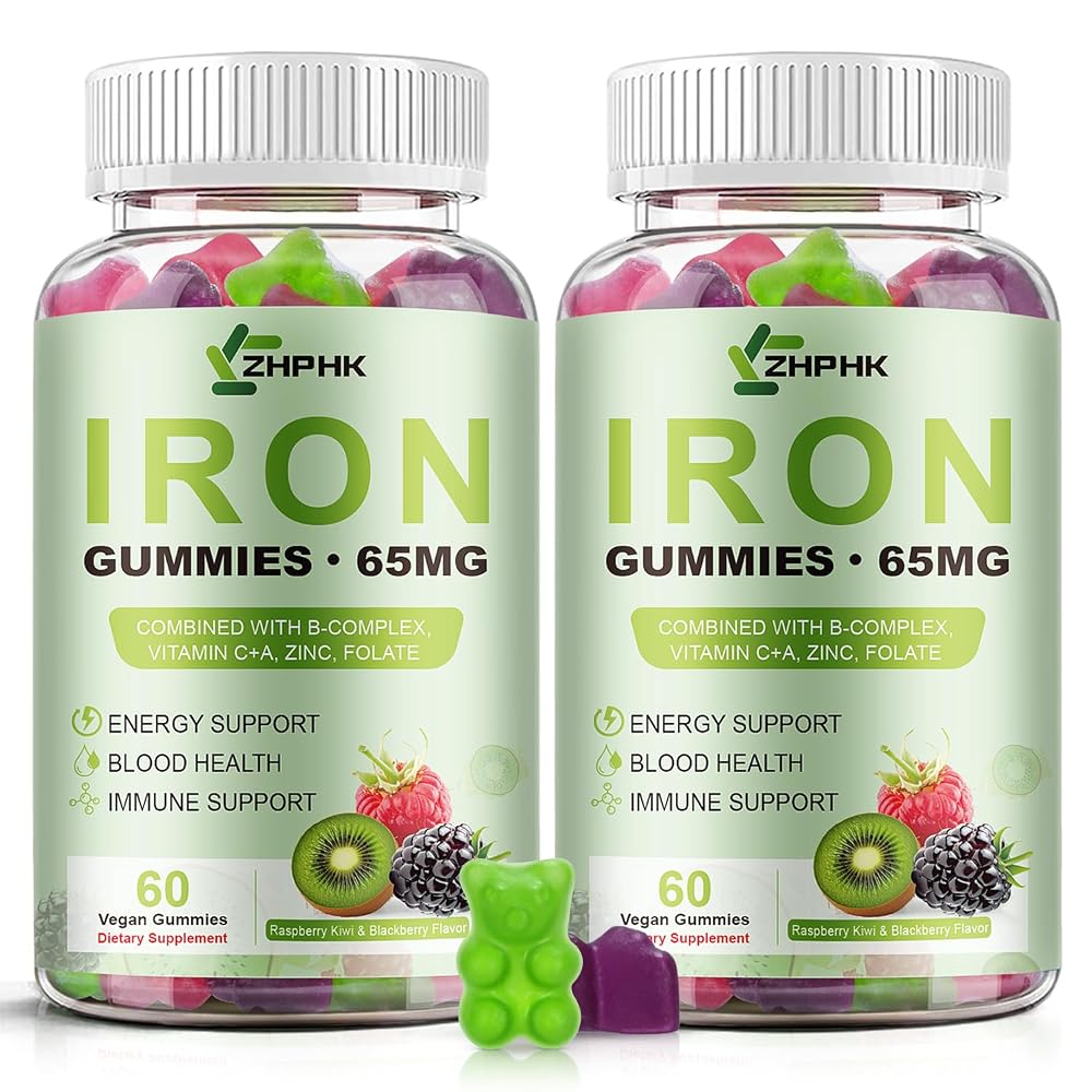 ZHPHK Iron Supplement Gummies with Vitamin A