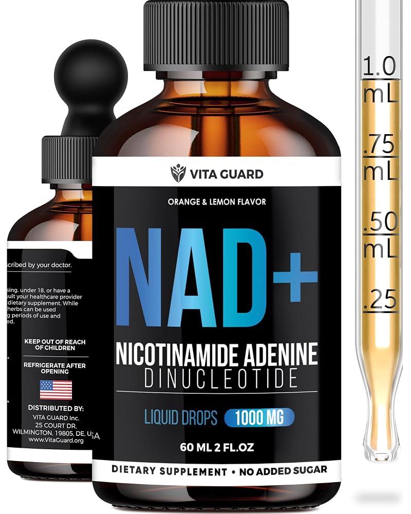 Vita Guard Pure NAD+ Liquid Drops 1000mg - 2 Fl Oz