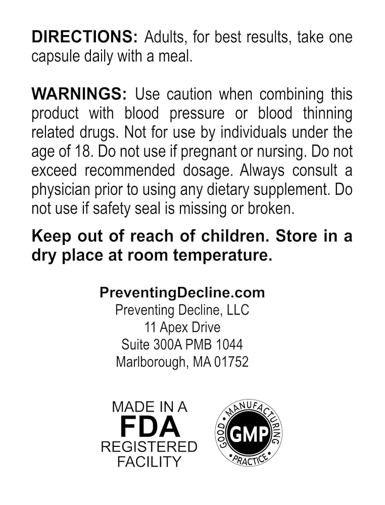 PREVENTING DECLINE CoQ10 200mg Heart Health - 30 Capsules - image 3