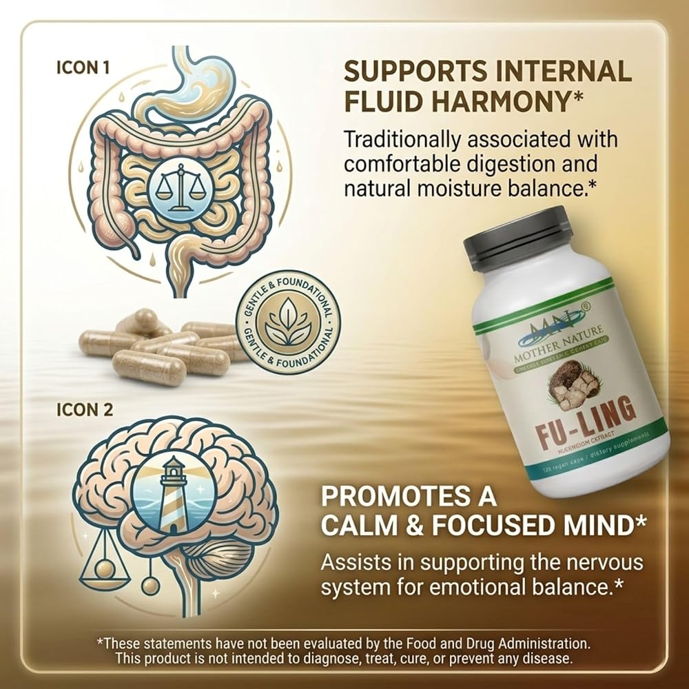MN Mother Nature Fu-Ling Mushroom Extract 500mg - 120 Capsules - image 2