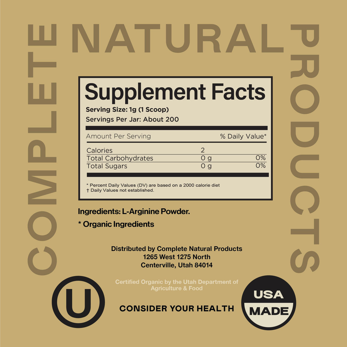 Complete Natural Products L-Arginine Powder Amino Acid - 8oz - image 4