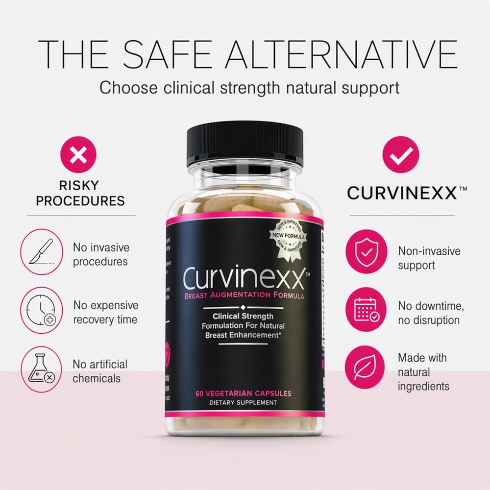 Curvinexx Natural Breast Toning Supplement - 180 Capsules - image 8