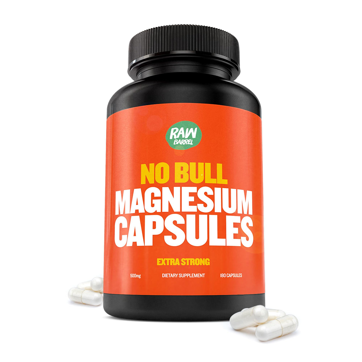 Raw Barrel Magnesium Citrate Oxide 500mg - 180 Capsules