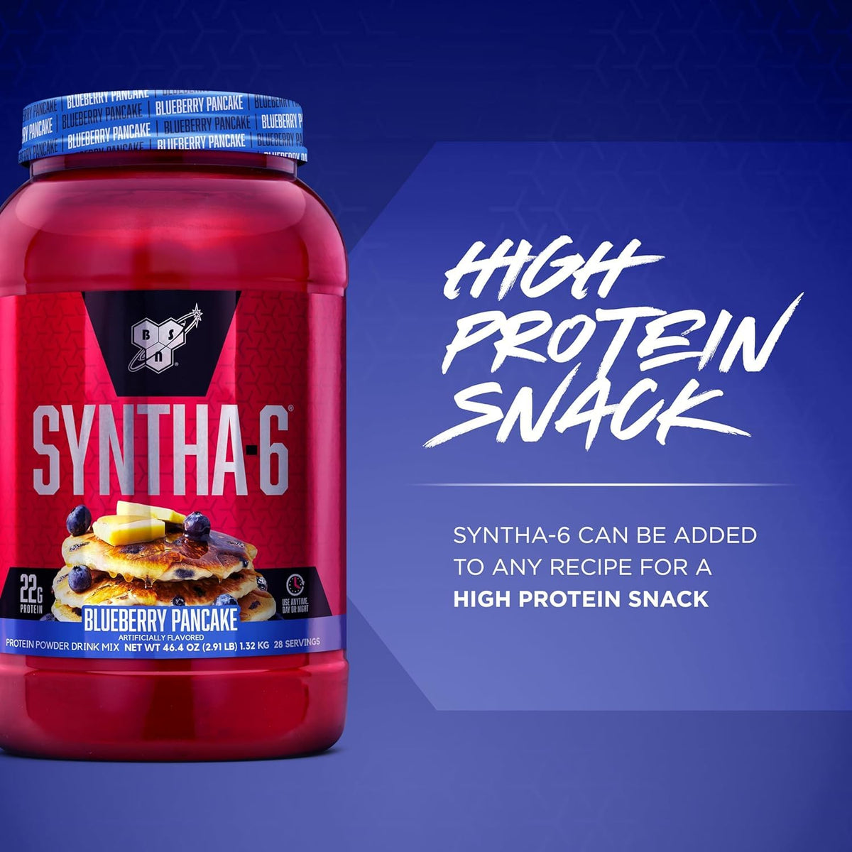 BSN Syntha-6 Protein Powder Drink Mix Blueberry Pancake - 1.32 kg - image 3