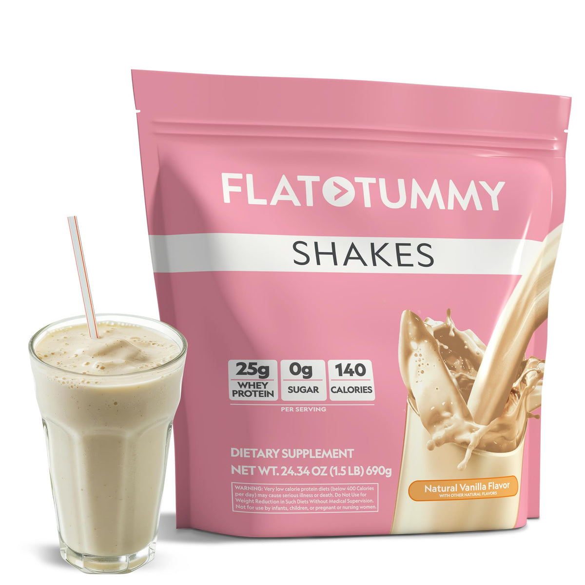 Flat Tummy Vanilla Meal Replacement Shake - 20 Servings