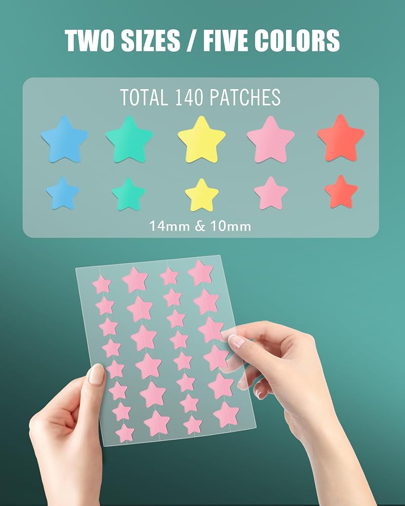 Jefusst Star Acne Pimple Patch Hydrocolloid - 140 Count - image 2