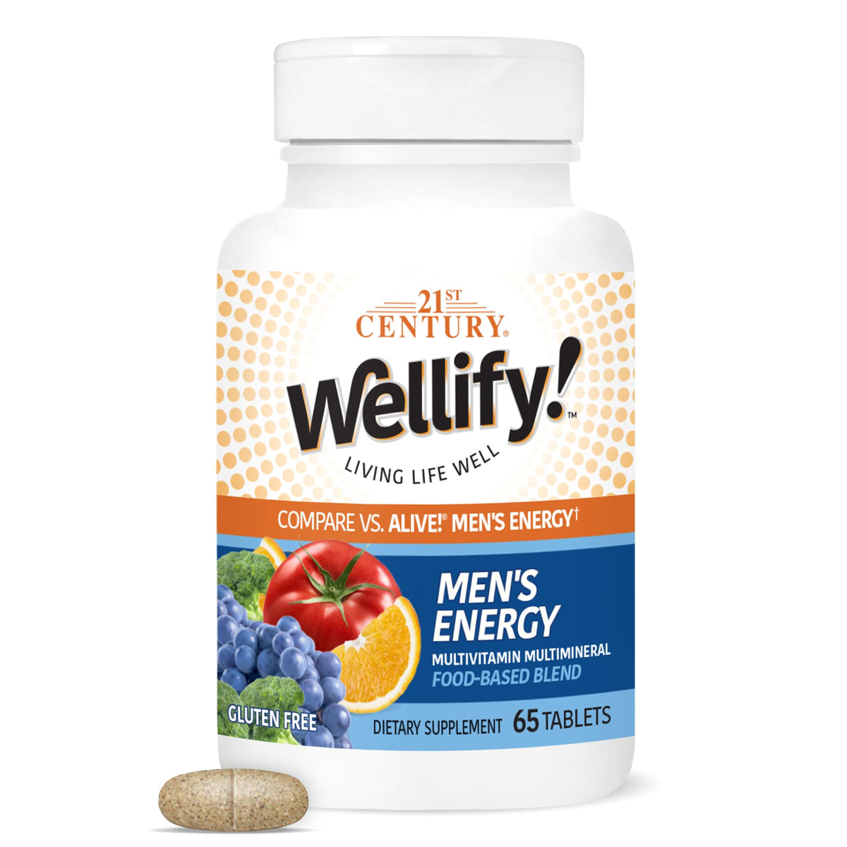 21st Century Wellify Men's Energy Multivitamin - 65 Tablets