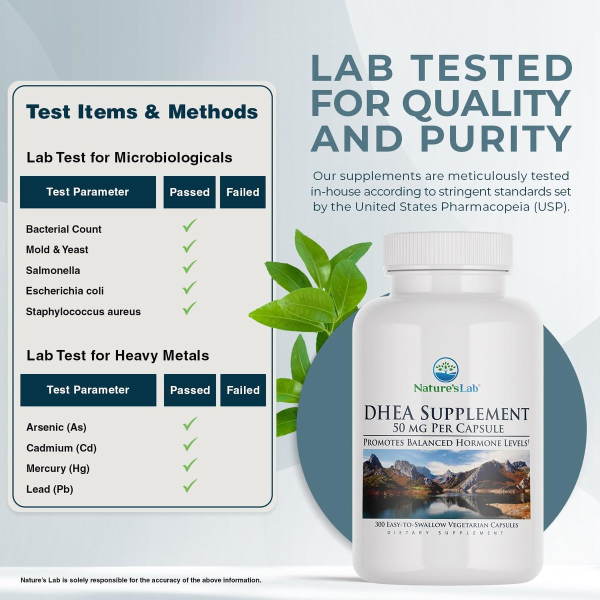 Nature's Lab DHEA 50mg Supplement - 300 Capsules - image 4