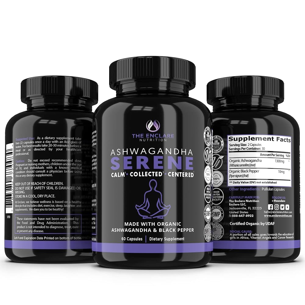 THE ENCLARE NUTRITION Ashwagandha 1300mg Capsules - 60 Count - image 5