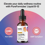 PureFormulas Liquid B12 1000 mcg Sublingual Drops - 1 fl. Oz. - image 3