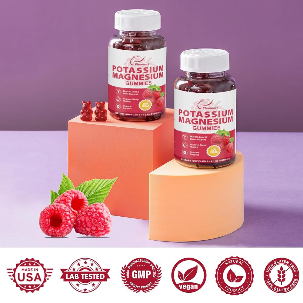 Fleamart Potassium Magnesium Gummies High Absorption Magnesium