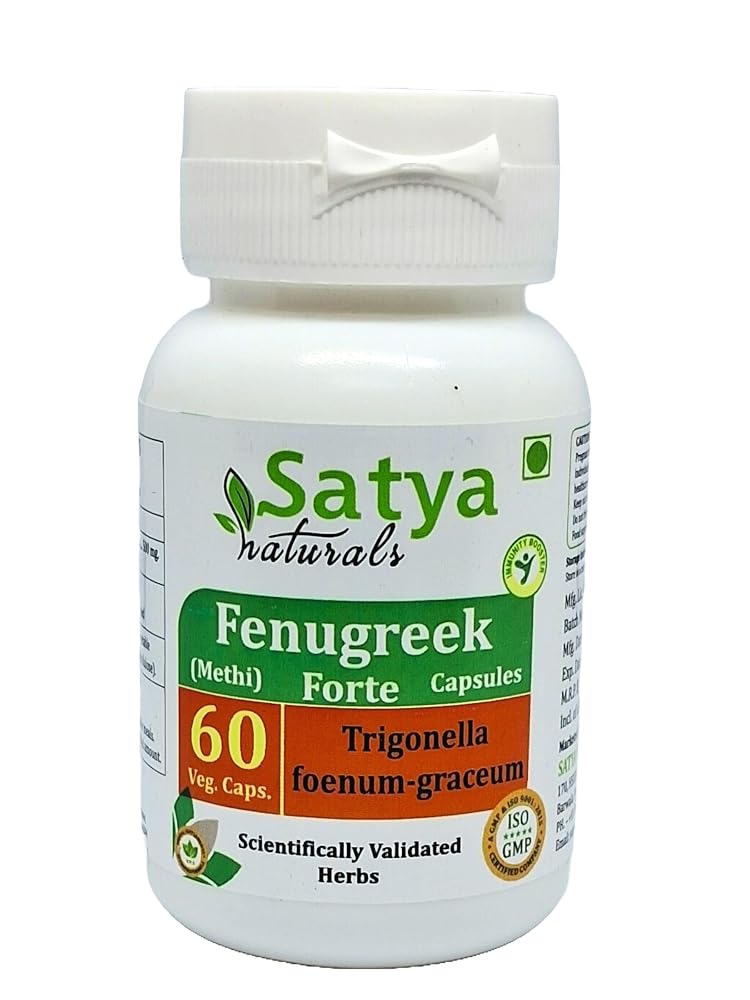 Satya Naturals Fenugreek Forte Capsules 500 mg. 60 Veg. Capsule